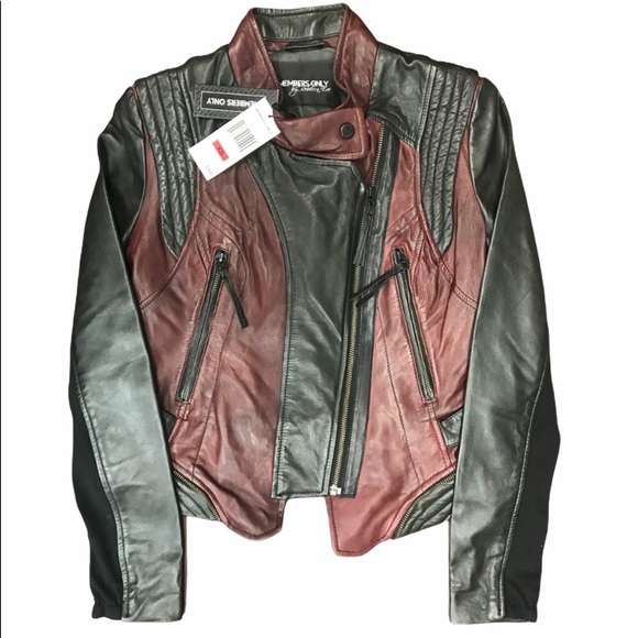 Members Only Jackets & Blazers - Members only Genuine leather bureaux /Black,NWT